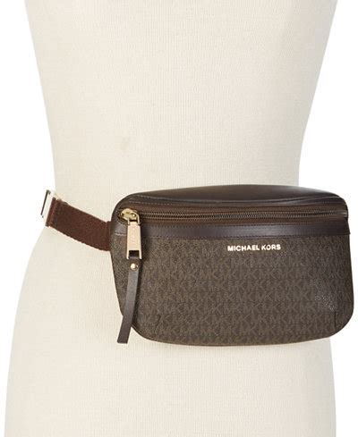 michael kors double zipper signature belt bag|Michael Kors belt backpack.